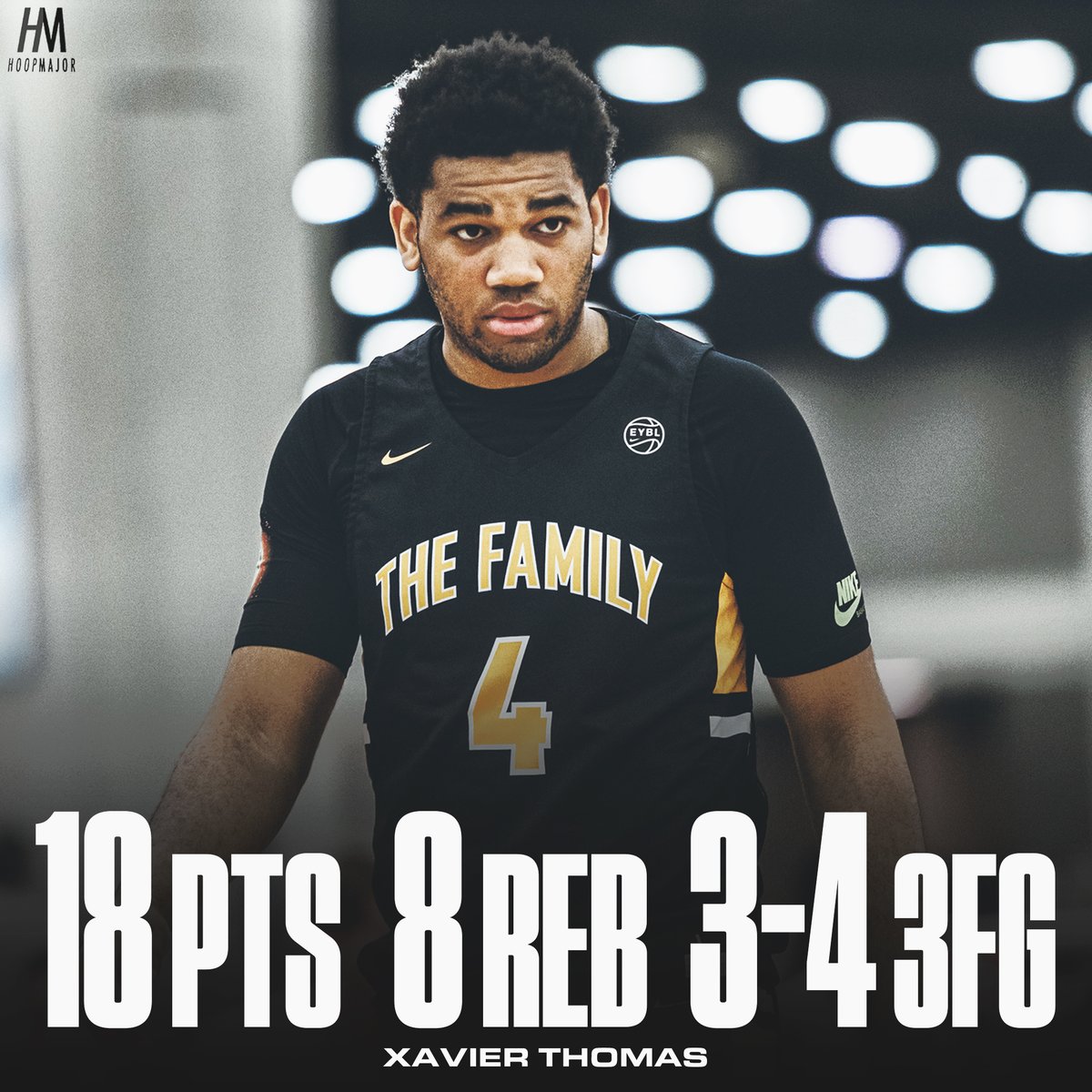 2023 Wing Xavier Thomas (@XavierT_4) with a near double-double for The Family (<a href="/TheFamily_bball/">The Family</a>) vs. Boo Williams.

Posted 18 points and 8 rebounds + Shot 75% (3-4 3FG) from beyond the arc.

(Photo via <a href="/dfritzphotos/">Dan Fritz</a>)