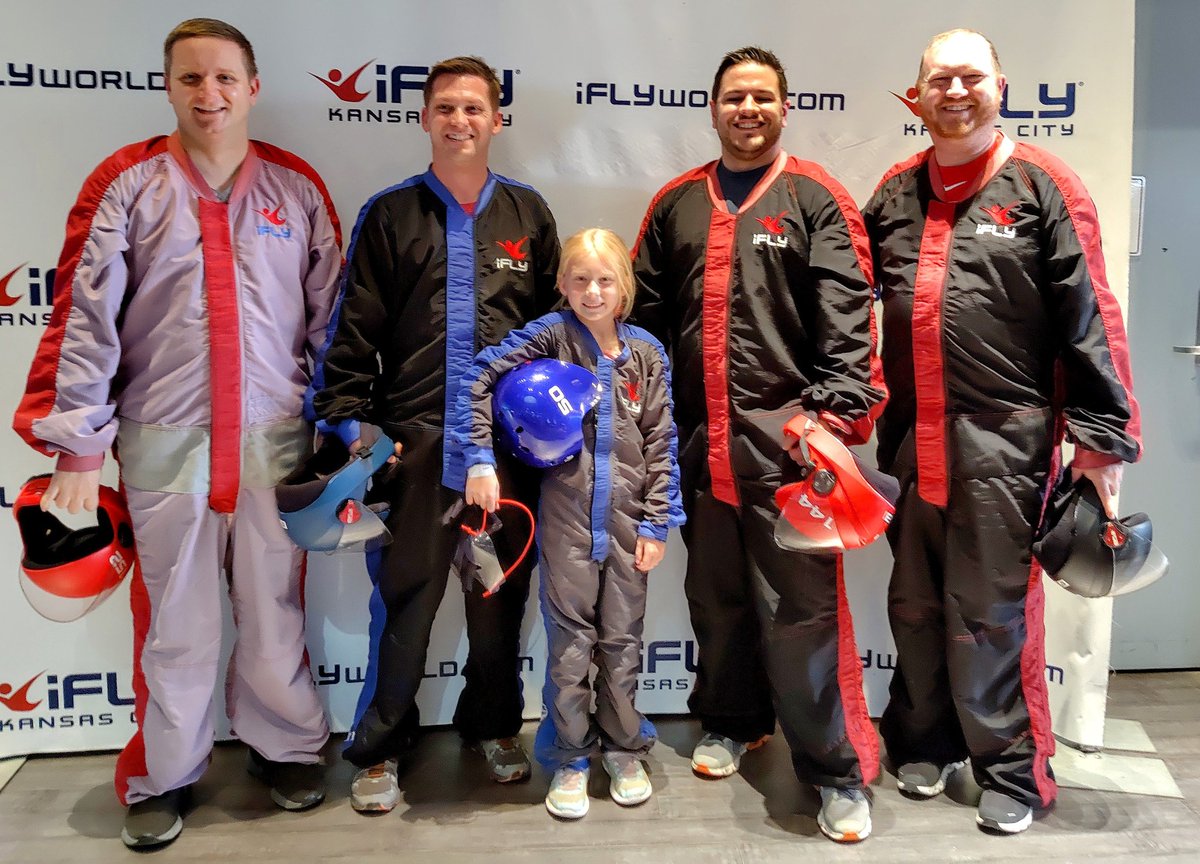KU Pulmonary/ Critical Care Fellowship (@kupulmcc) on Twitter photo Third year fellows (+1 daughter) took flight yesterday at iFLY KC - living it up as they count down their last month of fellowship! <a href="/JakeRiggle/">Jake Riggle, MD, PhD</a> <a href="/CStreiler/">Chris Streiler, MD</a> @KalebVeit @GarrettRamponMD Third year fellows (+1 daughter) took flight yesterday at iFLY KC - living it up as they count down their last month of fellowship! <a href="/JakeRiggle/">Jake Riggle, MD, PhD</a> <a href="/CStreiler/">Chris Streiler, MD</a> @KalebVeit @GarrettRamponMD