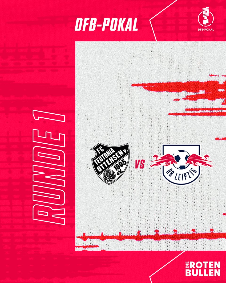 RBLeipzig's tweet photo. Runde 1⃣ im #DFBPokal 2022/2023 📋 

FC Teutonia Ottensen 🆚 RB Leipzig https://t.co/wU03k6vpeK
