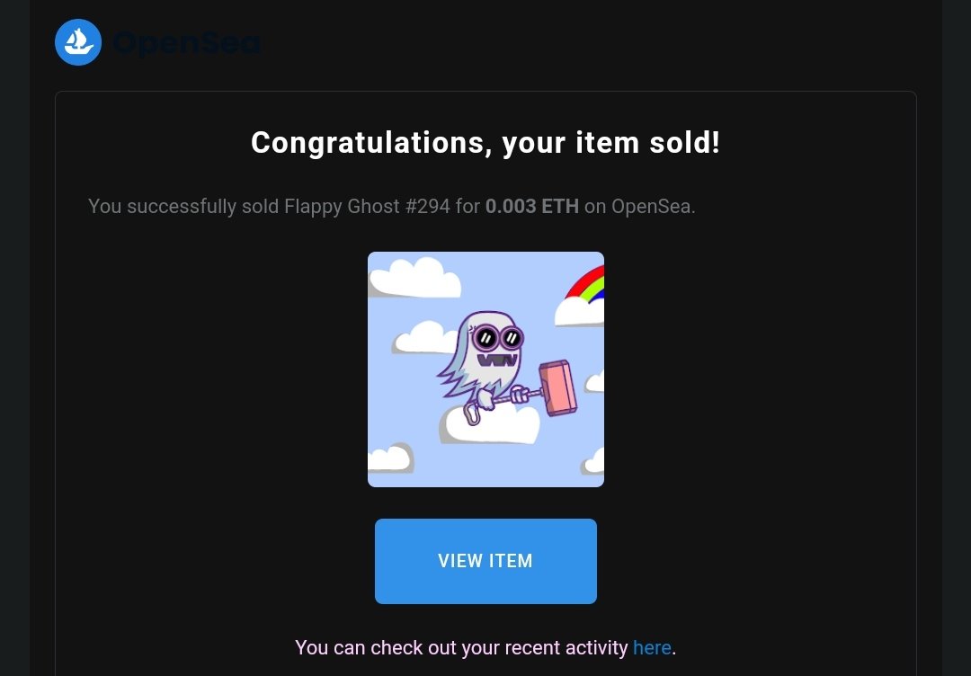ghostyhood's tweet photo. @FlappyGhost_NFT #294 Sold !! π»π»
@ArtByDezzi she didn't forget to buy our collection today π₯°π₯°π₯° .You're our loyal supporter ! Thank you so much β€οΈβ€οΈβ€οΈ
#NFT #NFTs #NFTcommunity #NFTcollectors #Opensea #OpenSeaNFT #FlappyGhost https://t.co/lNqK0WuRb1