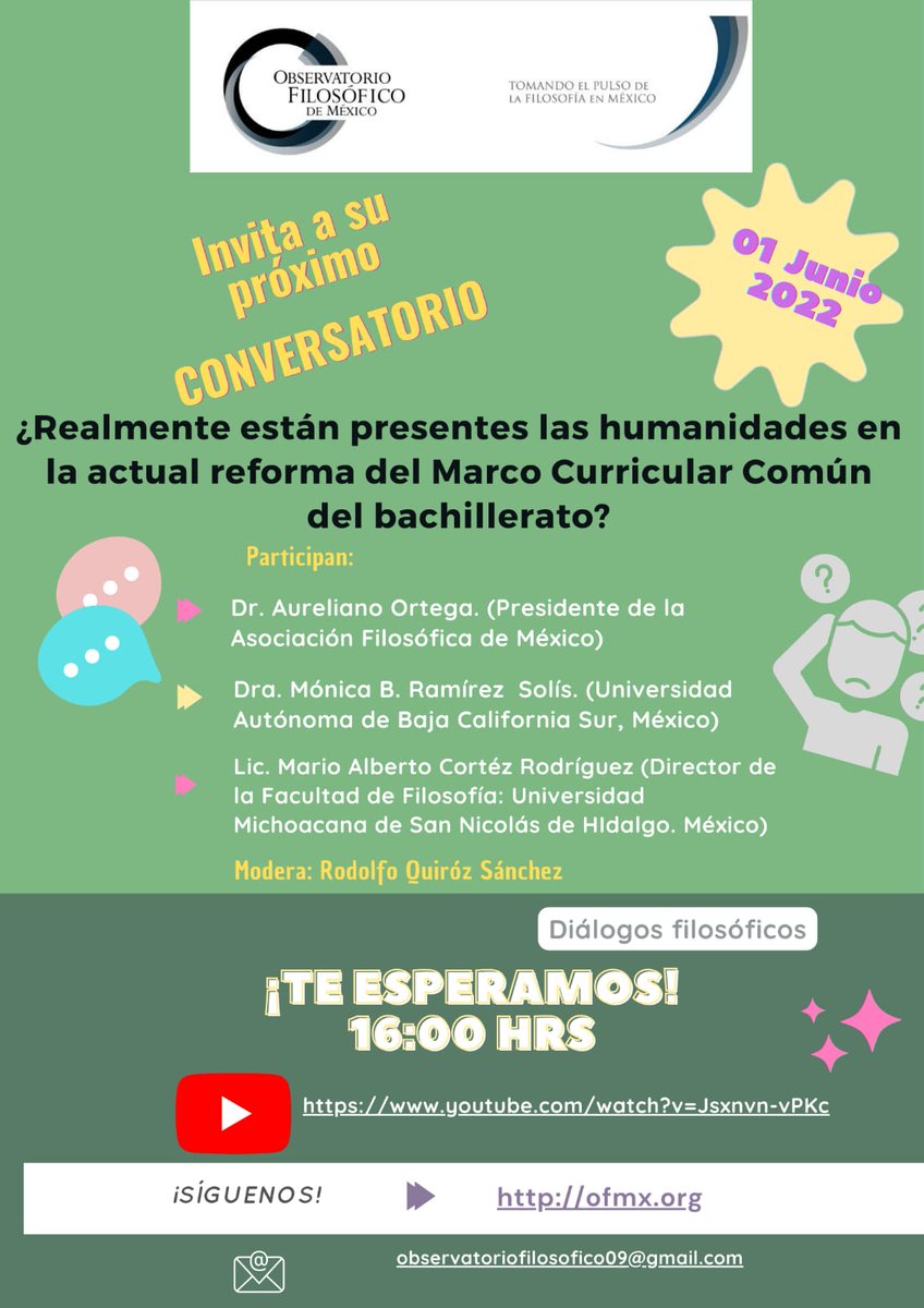 filosdie's tweet photo. Listo el segundo conversatorio abierto al público. Les esperamos con mucho gusto @_Diana_Fuentes @Hurtado2710 @CarmenC13662429 @impruuv @cesarderossi @iberoangina @RoseFem1 @MoyRocker @filmexunam @REF_Filosofia @mjguerrapalmero @claudiadelarah 

Más info: https://t.co/WFf8I54V1r https://t.co/rK3OHI7Vgp
