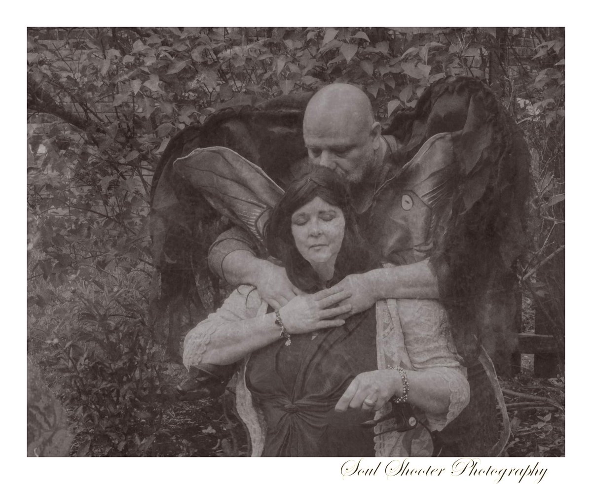 Here is another lovely, magical image captured by @findmeintheEnd of my husband and I. He has been my protector on this cancer journey and I think this photo captures that perfectly.