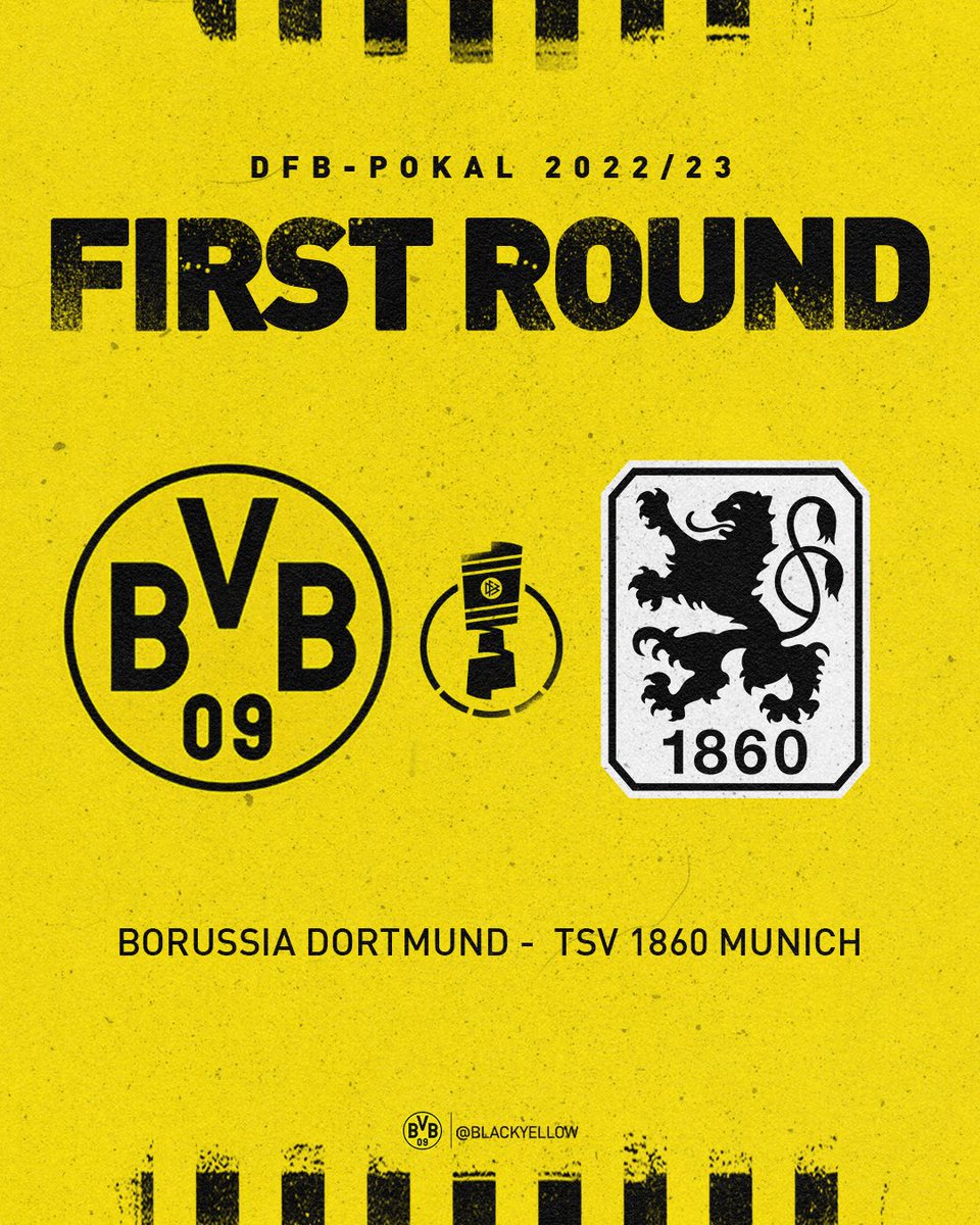 Borussia Dortmund on X: We will face TSV 1860 Munich in the first round of  the 2022/23 @DFBPokal_EN! 🏆  / X