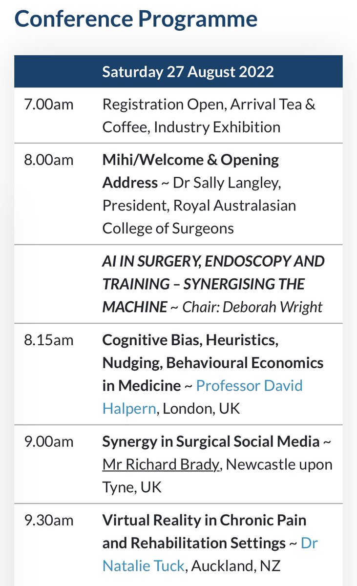 Delighted to be a guest speaker at the New Zealand Association of General Surgery #nzags22 annual scientific meeting - honoured to be invited & to contribute to the amazing programme assembled by the organisers - looking forward to a great event