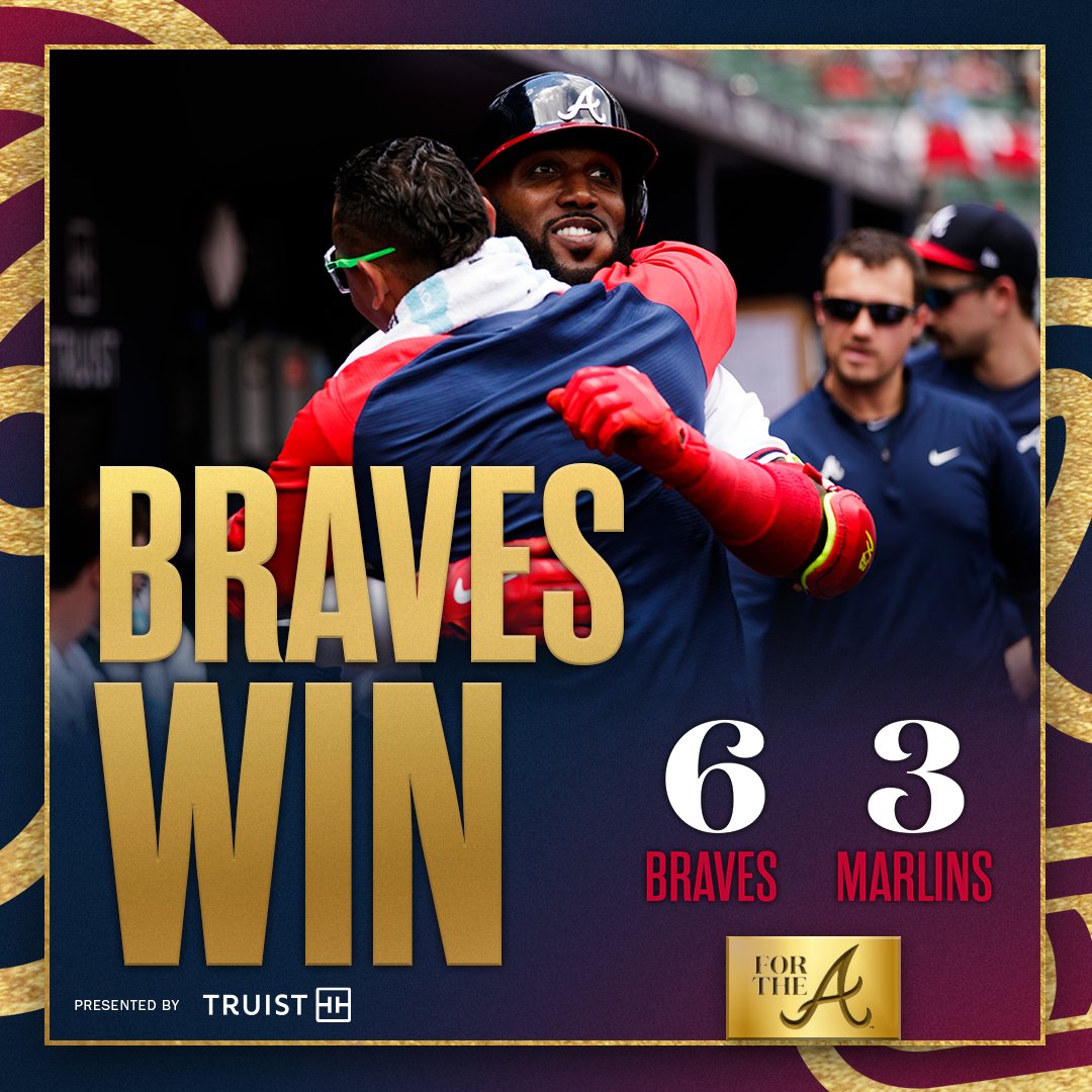 Braves's tweet photo. ☑️ Game
☑️ Series

@TruistNews | #ForTheA https://t.co/PMyGCa5Rf6