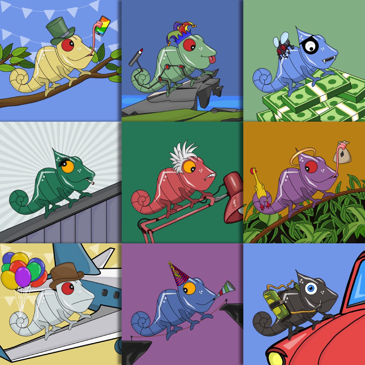 9 brand new chameleons have just appeared in the Cranky Chameleon Club.🥰🥳Become a member:

🦎Collection: opensea.io/collection/cra…
🦎Floor price: 0.003 ETH
🦎Polygon, no gas

#NFTCollection #NFTArt #NFTCommunity #NFTDrop #WomenInNFTs #NFTCollectors #NFTDrops