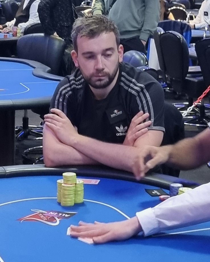 IrishPokerTour's tweet photo. After an early double with an AQ jam over a raise Adam Early has double again with a button jam with A10 that flopped the Ace against Mathew Grieg's pocket 10's
@paddypowerpoker
#Poker #IrishPokerTour #PPIPT #LivePoker #PaddyPowerPoker #IrishPoker #TheRoadToLondon 🇬🇧 #London https://t.co/gnq0tyl7LA