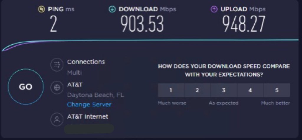 DamagedPower's tweet image. got his full speeds on his nighthawk and lowered his ping by 30-70ms to a solid 2ms