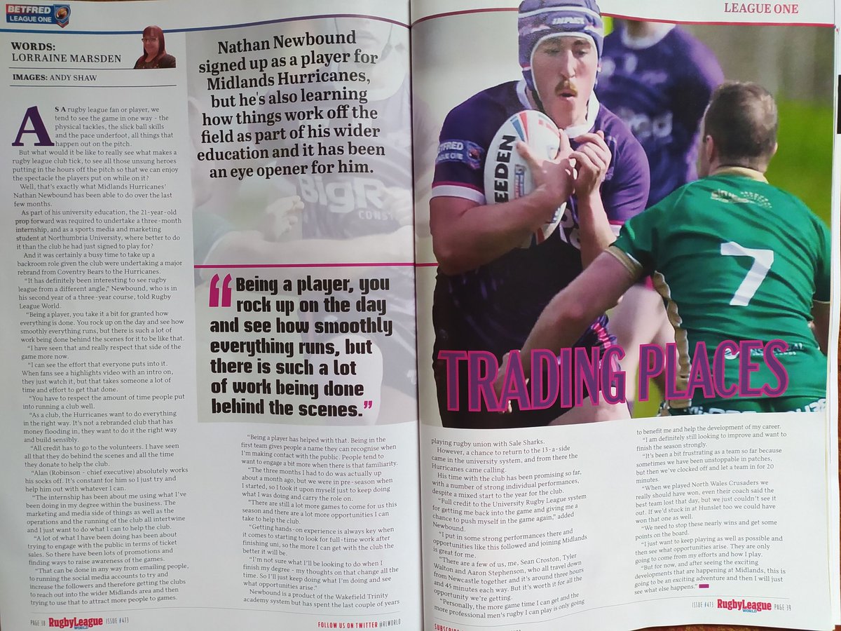 Great Sunday afternoon read <a href="/HurricanesRLFC/">Midlands Hurricanes RLFC</a> <a href="/HurricanesRLSC/">Hurricanes RLFC Supporters' Club</a> @nathnewbound17 <a href="/rlworld/">Rugby League World</a>