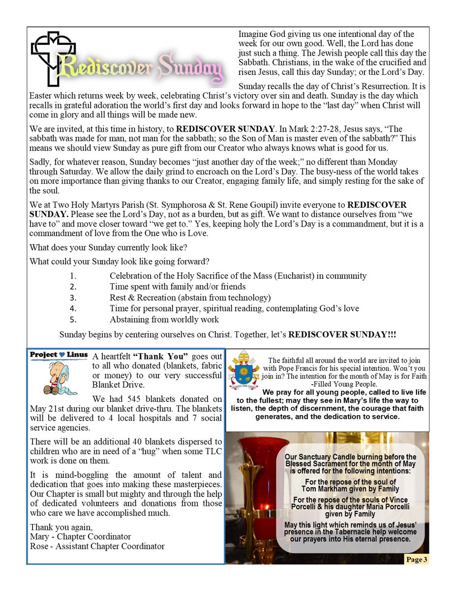 twoholymartyrs's tweet photo. Help wanted, summer jobs, bingo, School &amp; RE news &amp; more in this weeks bulletin! Don't forget that our bulletin can be viewed on our website, Facebook, Twitter, Instagram &amp; in print at both worship sites. Take a look &amp; join us! (part 1) #churchbulletin #thm #joinus https://t.co/ko4p33xztk