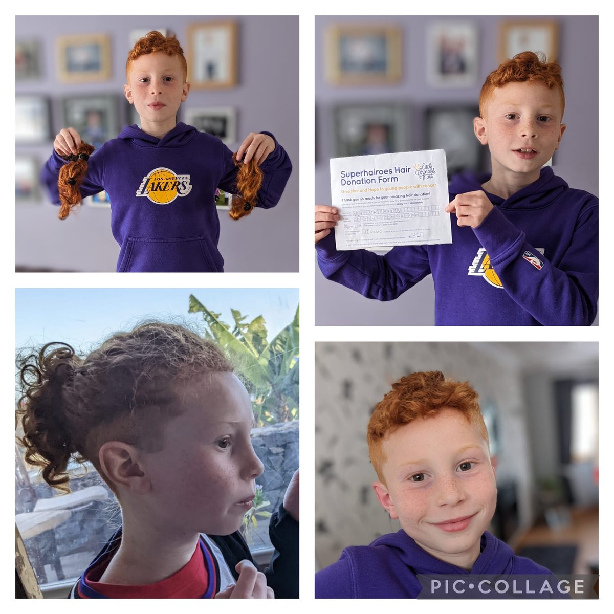 Very proud of Super Ally donating his lockdown locks to <a href="/LPTrustUK/">Little Princess Trust</a> 

It was a magnificent head of hair and hopefully it can be of use to someone else now 😊