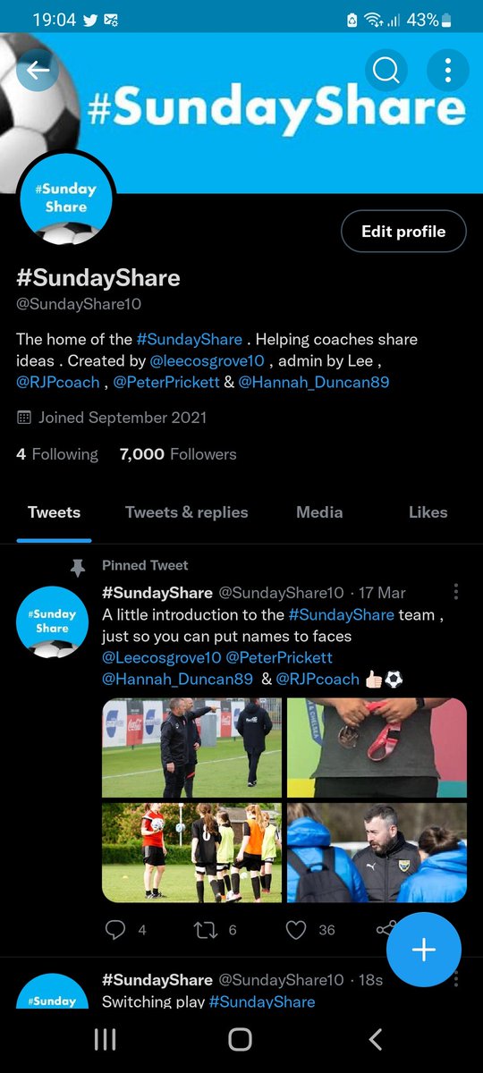 SundayShare10's tweet photo. 7k cracked for #SundayShare.
Thanks everyone.
We hope to continue to grow and continue to share ideas and knowledge with the coaching community. https://t.co/4IxQigvNoC