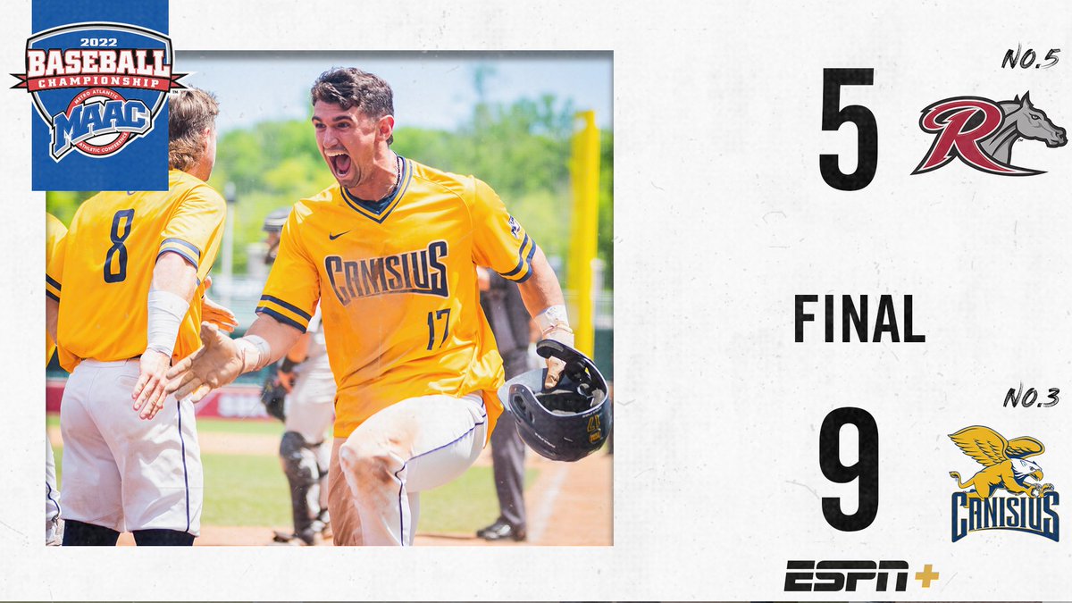 MAACSports's tweet image. THE GRIFFS ARE BACK ON TOP 🏆⚾️

@GriffsBaseball sweeps through the #MAACBaseball Championships, going 4-0 to claim their fourth title in program history 🧹🧹🧹🧹

The win marks the #Griffs first MAAC title since 2018 💥

#MAACSports || #MAACBaseball