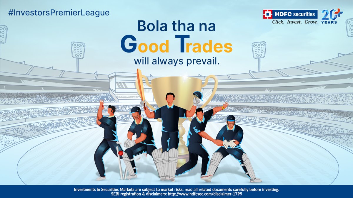 hdfcsec's tweet photo. #GT ke liye kuch bhi karenge.π
GT bole toh βGood Tradesβ, haan.
Team bhi sahi hai waise toh. π
#HDFCsecurities #IPL #IPLWeekend #InvestorsPremierLeague #GoodTrades #GTvsRR #RRvsGT #Winners #Champions #Victory #CricketFever #IPL2022Finals #IPLT20 #IPLCup https://t.co/pPQGyn28Pt