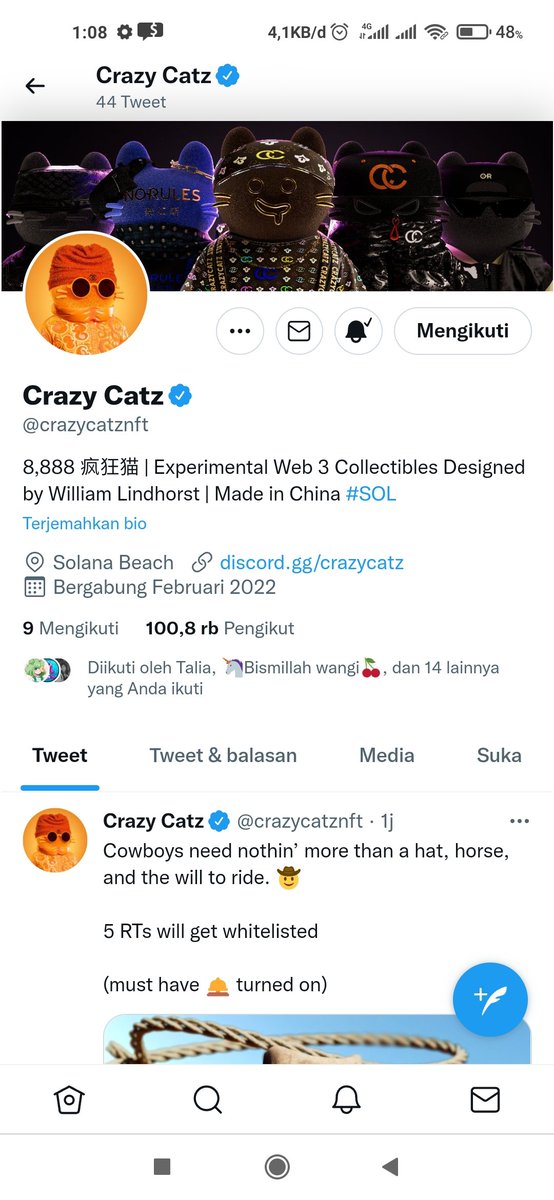 ijun305's tweet photo. @sof1azara03 @crazycatznft Done sir 
Bismillah semoga BiGwinnn 🤲🎉 https://t.co/22SUylyr26