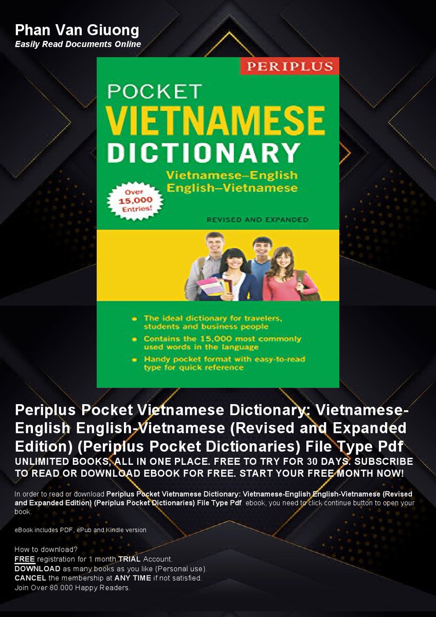Freetyu2's tweet photo. (D.o.w.n.l.o.a.d) M.O.B.I Periplus Pocket Vietnamese Dictionary: Vietnamese-English English-Vietnamese (Revised and Expanded Edition) (Periplus Pocket Dictionar https://t.co/Ji5NC8BaZN
