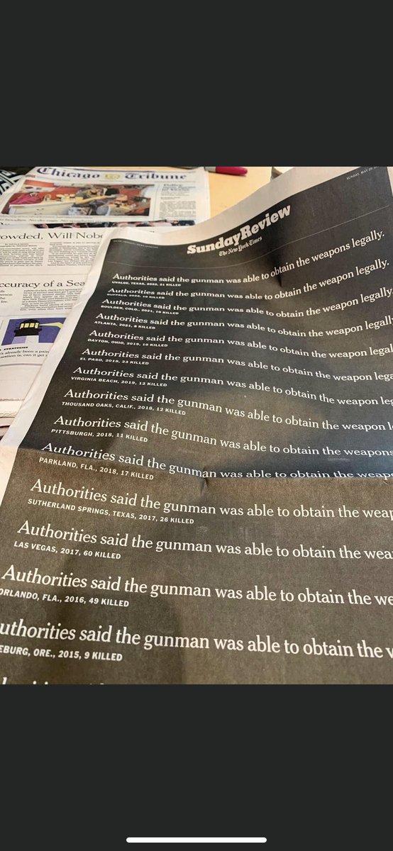 BrighterDates's tweet photo. @kylenabecker It’s a both/and situation. Red flags were ignored, the parents weren’t involved (&amp; still won’t take accountability), police response was a failure, AND the AR-15 was easily and legally purchased, just like Buffalo, Parkland, the list goes on…

YOU get it straight. https://t.co/I05sO3S7hf