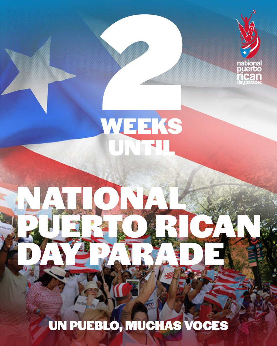 Don’t miss it! June 12 on Fifth Avenue between E 44th and E 79th Streets, starting at 11am. Or watch the TV broadcast on ABC7 in NY or live stream abc7ny.com and connected TV apps, starting at noon ET. #PRparade #QueBonitaBandera #orgulloboricua #wepa #NPRDP
