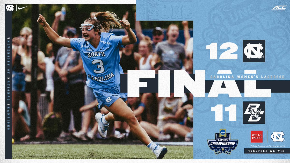 𝗧𝗵𝗲 𝗡𝗔𝗧𝗧𝗬 𝗜𝗦 𝗢𝗨𝗥𝗦!🏆🎉 #GoHeels 🐏🥍 x @wellsfargo