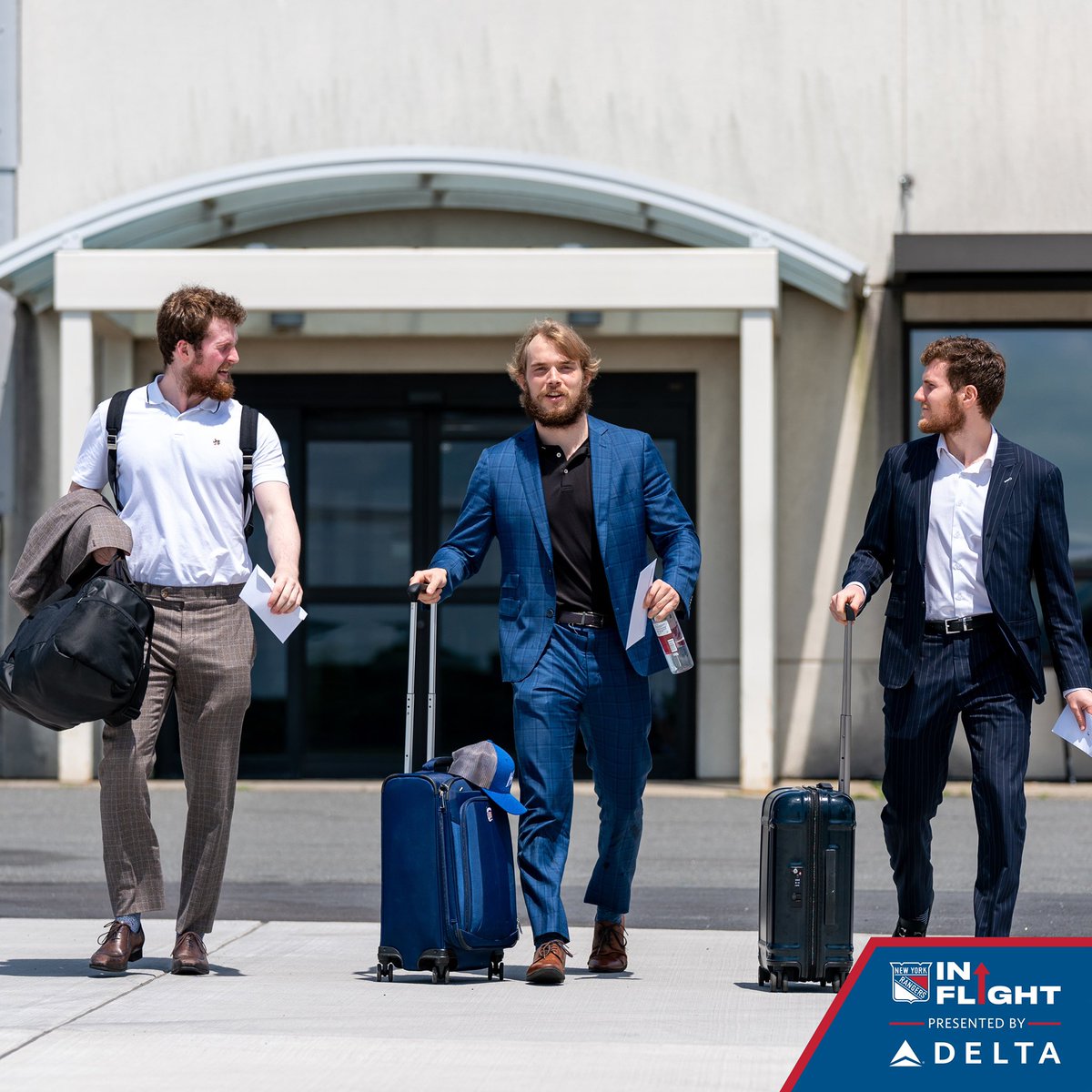 NYRangers's tweet photo. OFF WE GO ✈️

#NoQuitInNY | @Delta https://t.co/yjooB90xUo