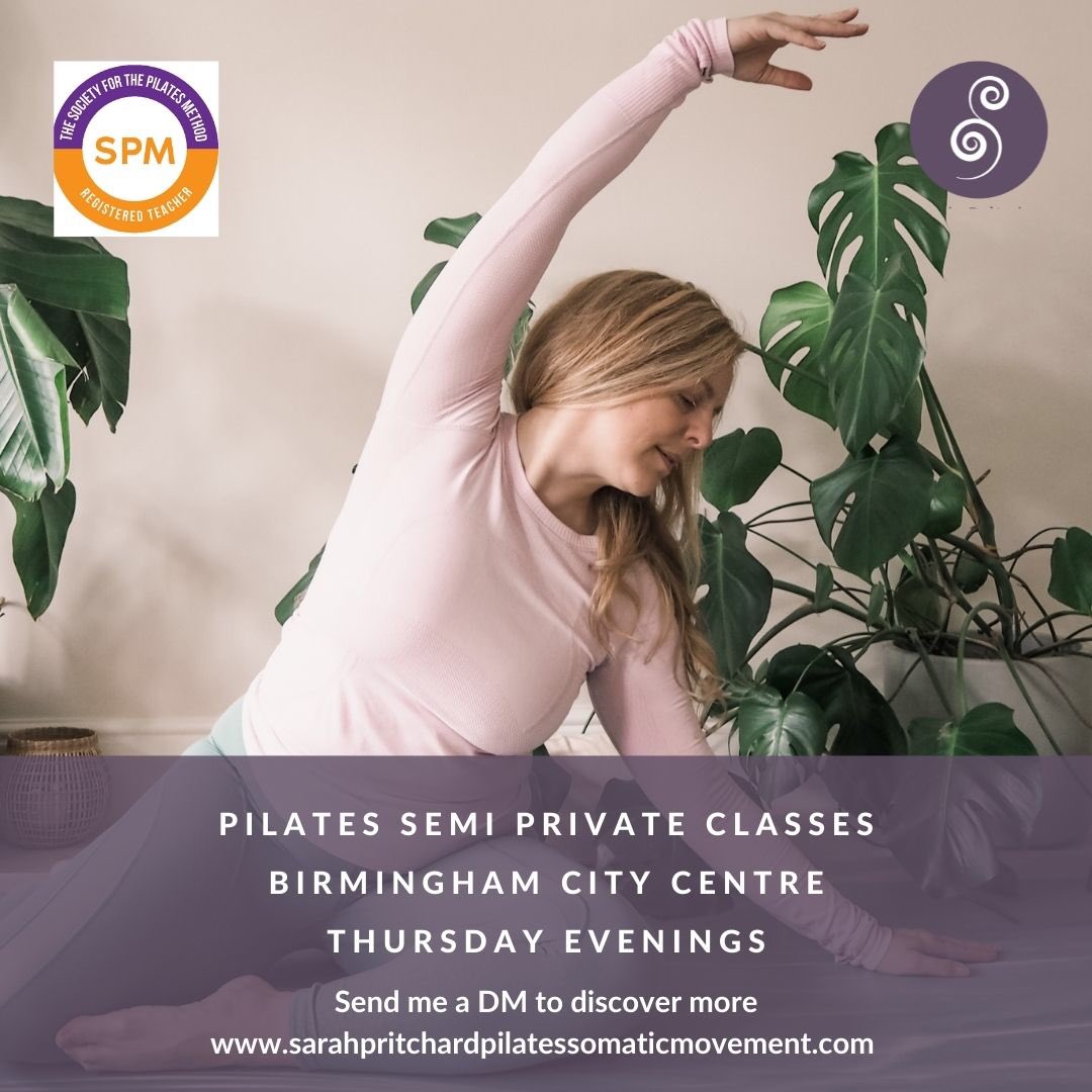SarahPilatesMB's tweet photo. 👋New in person Pilates fundamentals semi private course central Birmingham Thursdays 6.16pm.  Email sarah@sarahpritchardpilatessomaticmovement.com to find out more! Thank you! #brumhour @brumhour 🙌🌈✨ https://t.co/d1sIA1sEjb