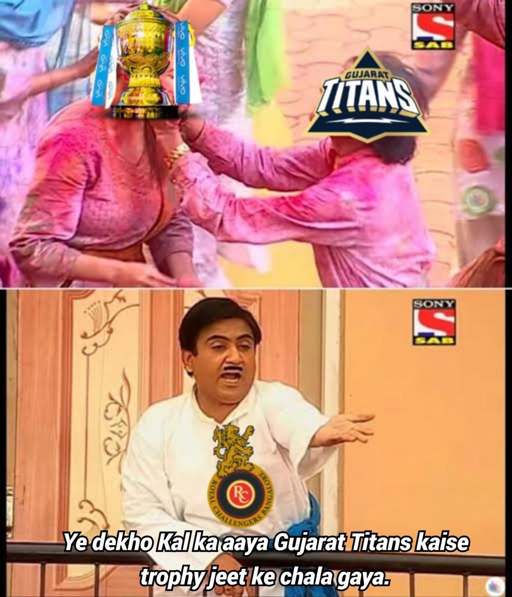 theAnkitCasm's tweet photo. RCBIANS after Today's WIN of GUJARAT TITANS. 😂💙 #GujaratTitans #IPL2022Final https://t.co/Ssdte26zeK
