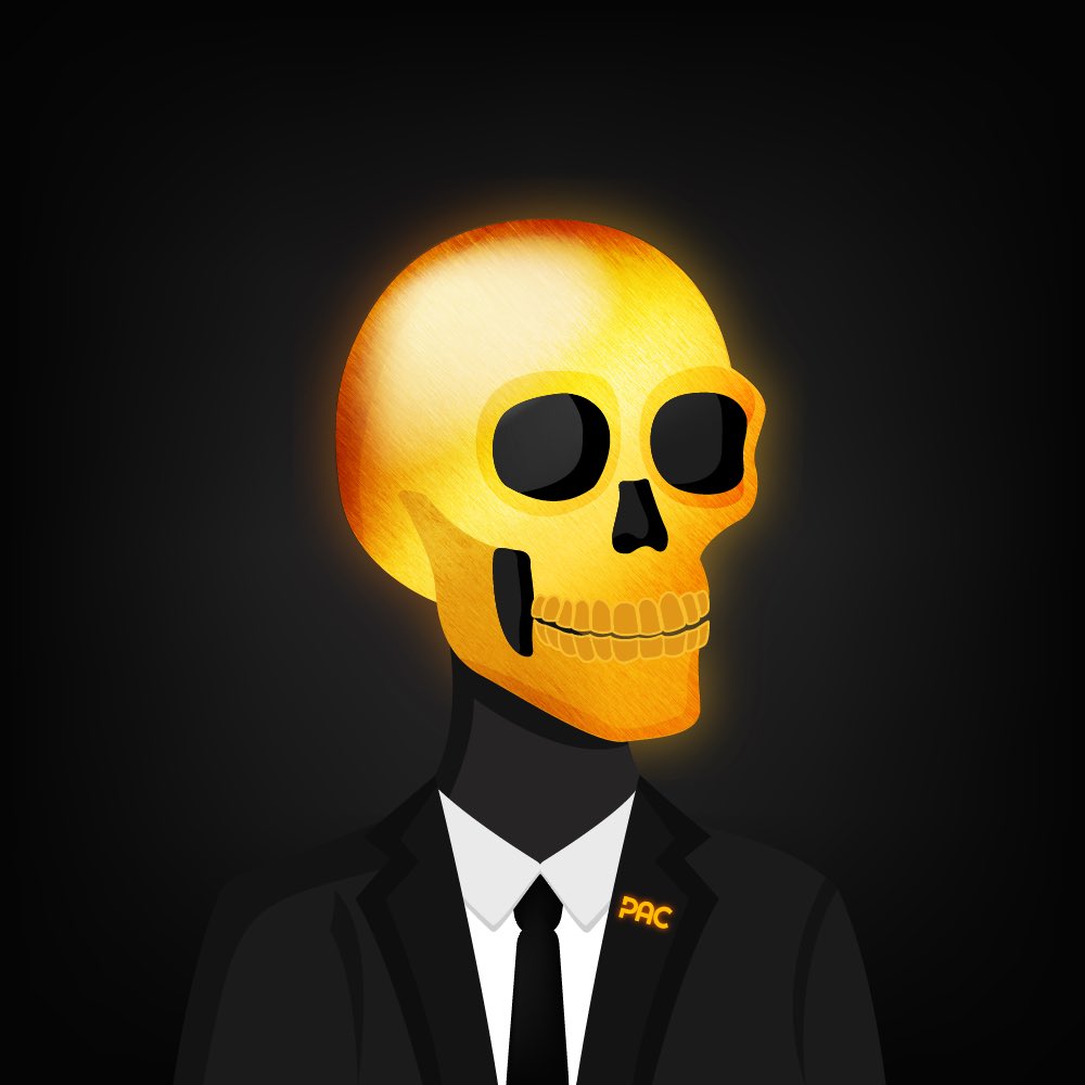 thepacnft's tweet photo. We present GoldSkull.

A 🔥 giveaway in celebration (Final of Phase 1 - 👀).

25 PAClist winners, 5 x FREE mints.

All you have to do.

1️⃣Follow @thepacnft 
2️⃣RT
3️⃣Tag 3 Friends 

Bonus prize 🎁 for best reaction!

Don’t be caught sleeping. Good luck. https://t.co/u7e0DxBIXf