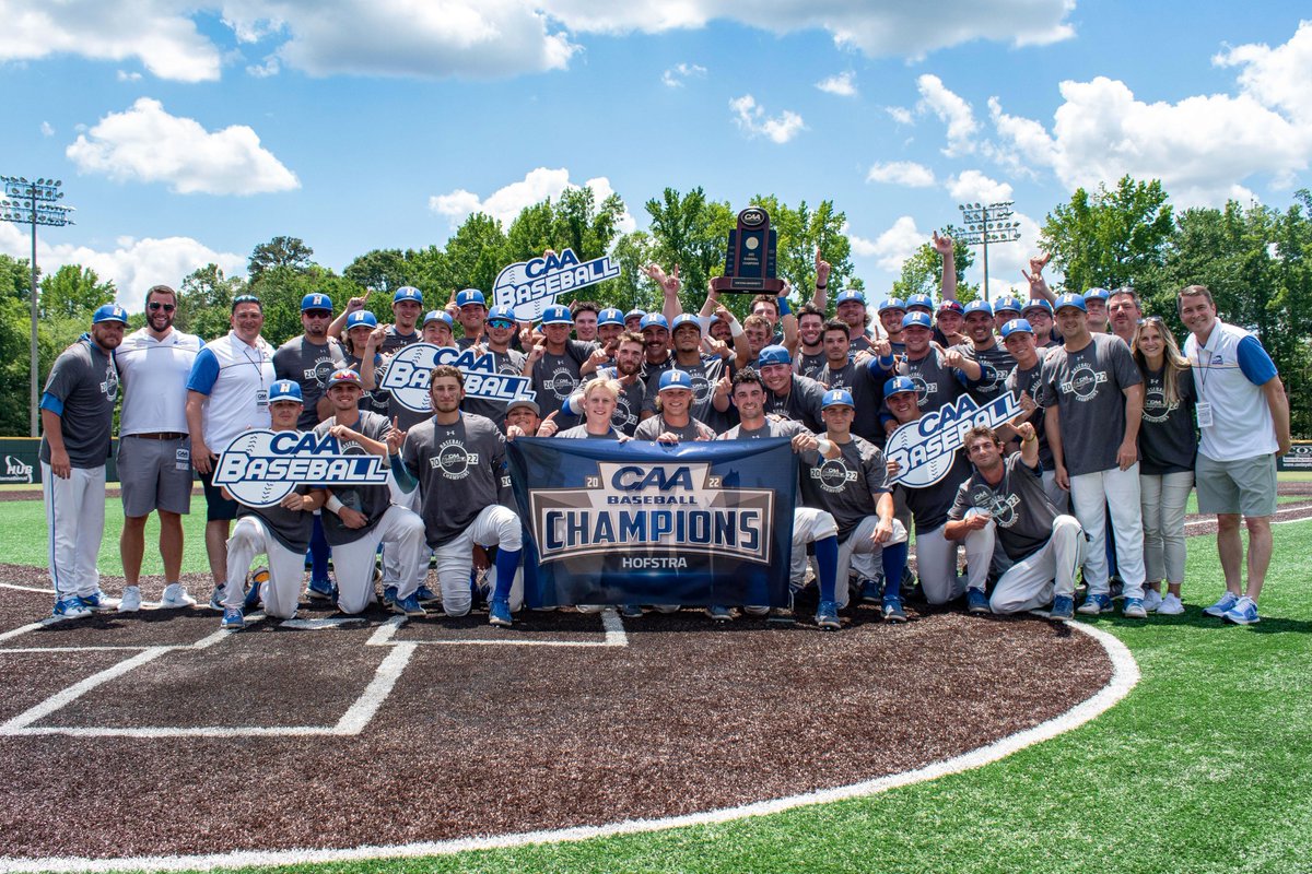 HofstraBaseball's tweet image. The 🏆 is coming to Hempstead! 

#RoarWithPride #CAAChamps