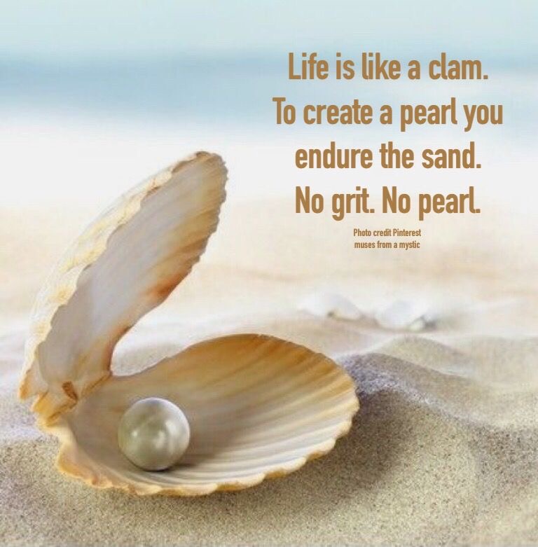 Inspiration & More on X: "Life is like a clam. To create a pearl you endure  the sand. No grit�no pearl. ~ #Life https://t.co/VHWmWB7ySp" / X