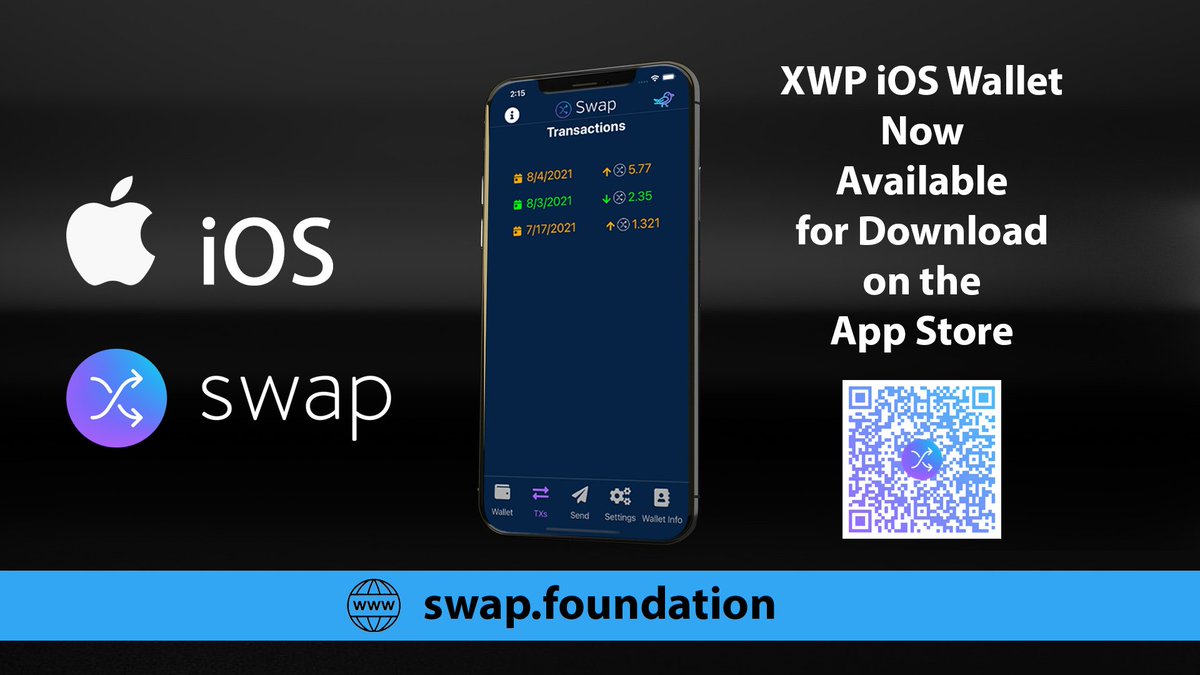 Swap_Community's tweet image. Huge Update! Swap's volunteer community keeps on delivering steadily. Swap now has a complete suite of wallets with the addition of the long awaited Apple iOS mobile wallet. Check it out here: apps.apple.com/us/app/swap-mo… #Privacy. It's Swap! $XWP