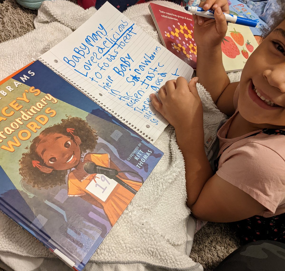 My little one and her own extraordinary words! #family #littlereaders <a href="/staceyabrams/">Stacey Abrams</a>