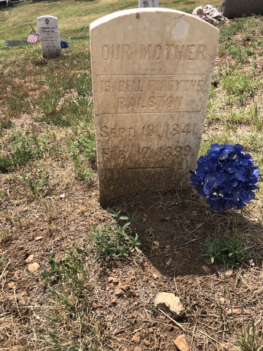 MarkCavanaugh3's tweet photo. 2/2 He encouraged setting aside area parks and open space like Genesee Mountain Park and gave land for the start of the Denver bison herd. Here are a few more photos of gravestones you can see of the steep hillside of the Rockland Cemetery and old Rockland School. #COHistory https://t.co/6y0ty6nFOp