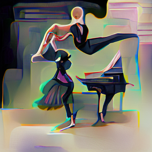 O_T_Human's tweet photo. A pianist and a dancer (#EXUE) #art #artist #artwork #nft #nfts #nftcollector https://t.co/gtjttvirSf