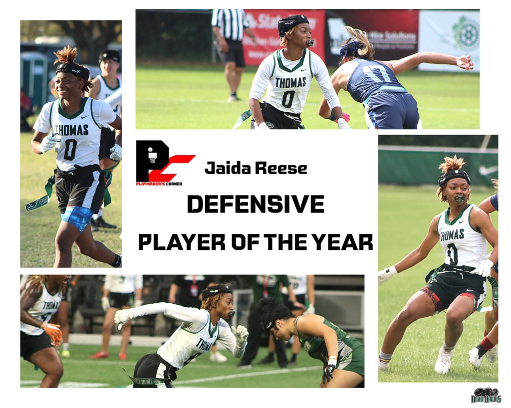 nighthawkswflag's tweet photo. Congratulations to @shooter_jaida for being named @PlaymakerCorner DPOY! She provided the pressure at rusher all year for statistically the best defense in the country! #muchdeserved https://t.co/VsgvYlaB5Z