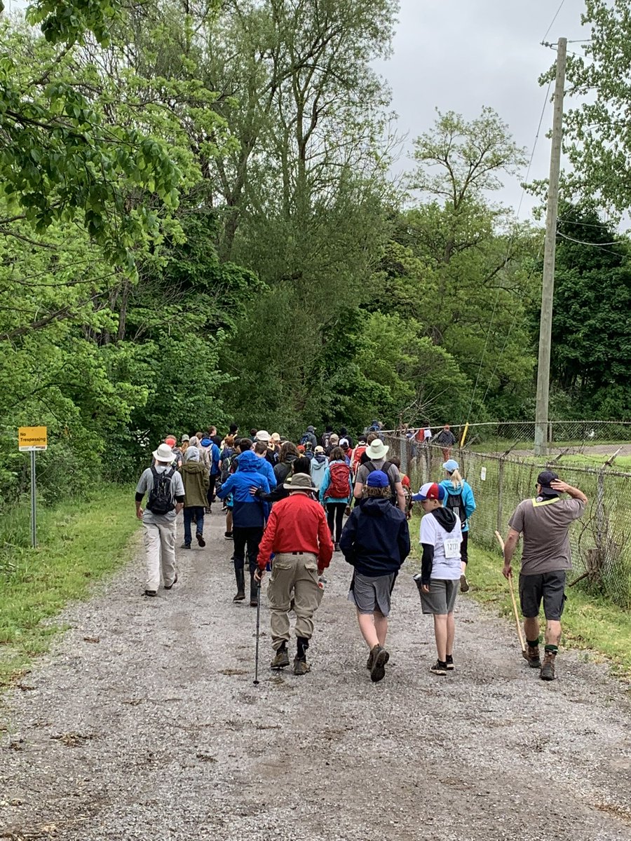 BryceHonsinger's tweet photo. @WSendzik @RankinCancerRun Yesterday, the 57th Scouts organized an 11km hike along the Laura Secord Trail in support of the Rankin Run.  We raised $1000, cleaned the trail, and learned about a great Canadian.  Thank you to everyone who supported us! https://t.co/7Q5GhYWTmP