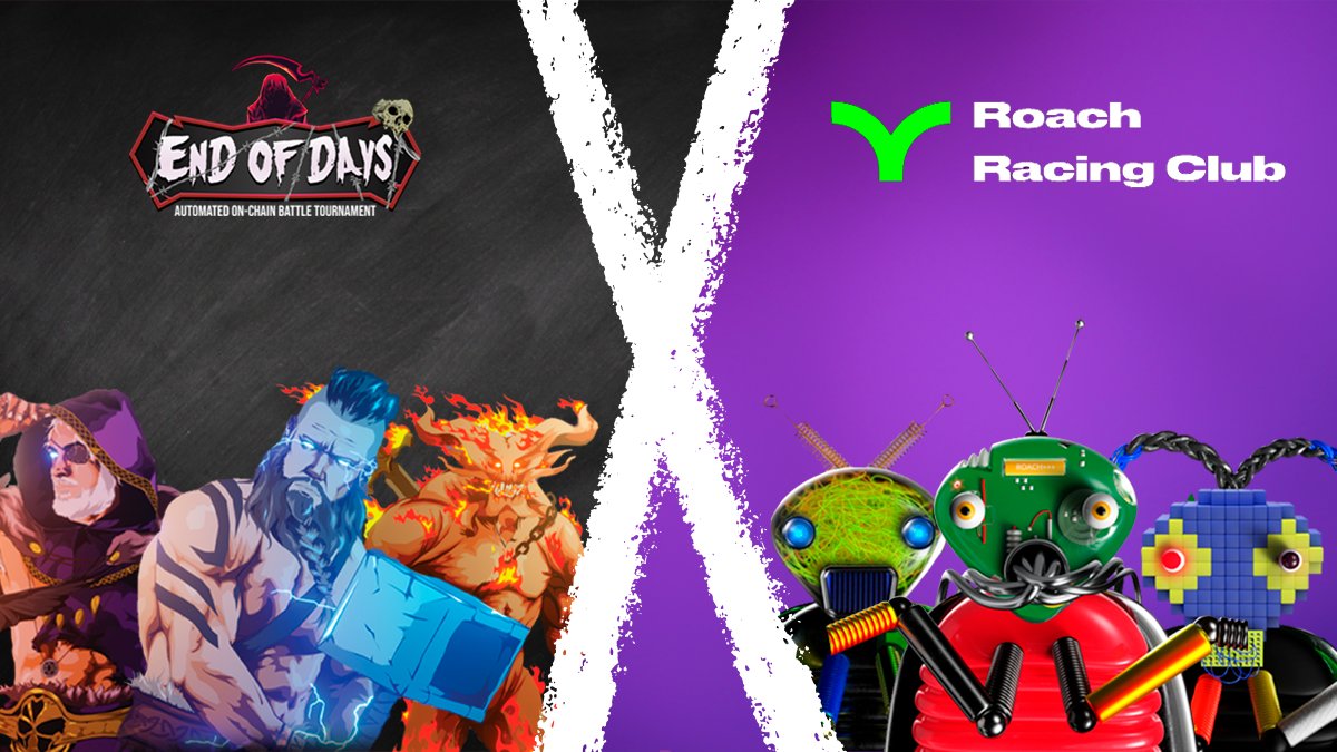 End of Days: Ragnarök (@endofdays_nft) on Twitter photo Roach Racing Club X End of Days 🔥
We are giving away 5 WL spots for <a href="/RoachRacingClub/">Roach Racing Club</a> & 5 WL spots for <a href="/EndofDays_NFT/">End of Days: Ragnarök</a> 🚀
1⃣ Follow <a href="/RoachRacingClub/">Roach Racing Club</a> & <a href="/EndofDays_NFT/">End of Days: Ragnarök</a>
2⃣ RT+Like
3⃣ Tag 2 buddies
#NFTGiveaways #NFTCommmunity Roach Racing Club X End of Days 🔥
We are giving away 5 WL spots for <a href="/RoachRacingClub/">Roach Racing Club</a> & 5 WL spots for <a href="/EndofDays_NFT/">End of Days: Ragnarök</a> 🚀
1⃣ Follow <a href="/RoachRacingClub/">Roach Racing Club</a> & <a href="/EndofDays_NFT/">End of Days: Ragnarök</a>
2⃣ RT+Like
3⃣ Tag 2 buddies
#NFTGiveaways #NFTCommmunity