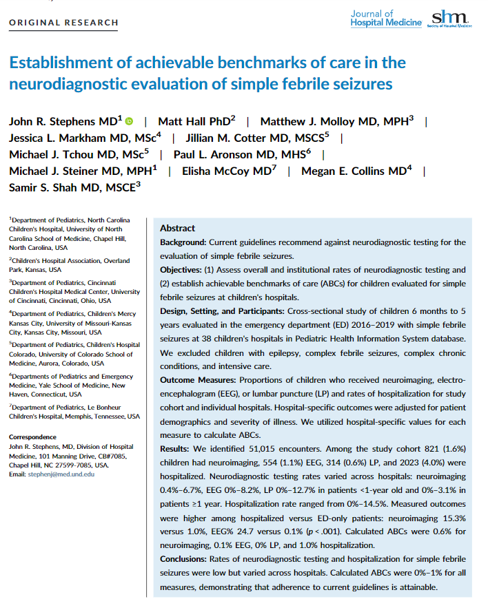 Journal of Hospital Medicine (@jhospmedicine) on Twitter photo How well does your hospital do minimizing testing for children with simple febrile seizures 👶 ? #highvaluecare <a href="/stats_hall/">MattHallStats</a> @jmarks614 <a href="/jillianmcotter/">Jillian Cotter, MD</a> <a href="/TchouMd/">Mike Tchou</a> <a href="/elisha_mccoy/">Elisha McCoy</a> <a href="/SamirShahMD/">Samir S. Shah</a>
👀 📰 bit.ly/3szfxuT How well does your hospital do minimizing testing for children with simple febrile seizures 👶 ? #highvaluecare <a href="/stats_hall/">MattHallStats</a> @jmarks614 <a href="/jillianmcotter/">Jillian Cotter, MD</a> <a href="/TchouMd/">Mike Tchou</a> <a href="/elisha_mccoy/">Elisha McCoy</a> <a href="/SamirShahMD/">Samir S. Shah</a>
👀 📰 bit.ly/3szfxuT