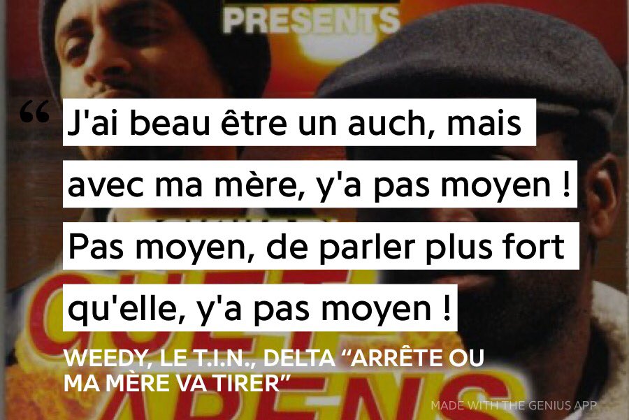 geneRAPtions's tweet image. Expression direkt- « Arrête ou ma mère va tirer »

youtu.be/_9KDJ30ZQKQ