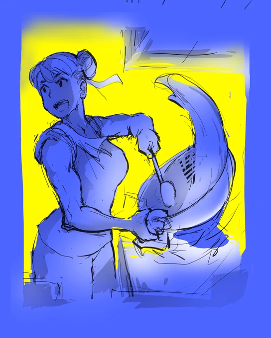 Chun-Li Fried Rice.

Cooking on my twitchy TV station, see the teleport pad below. 