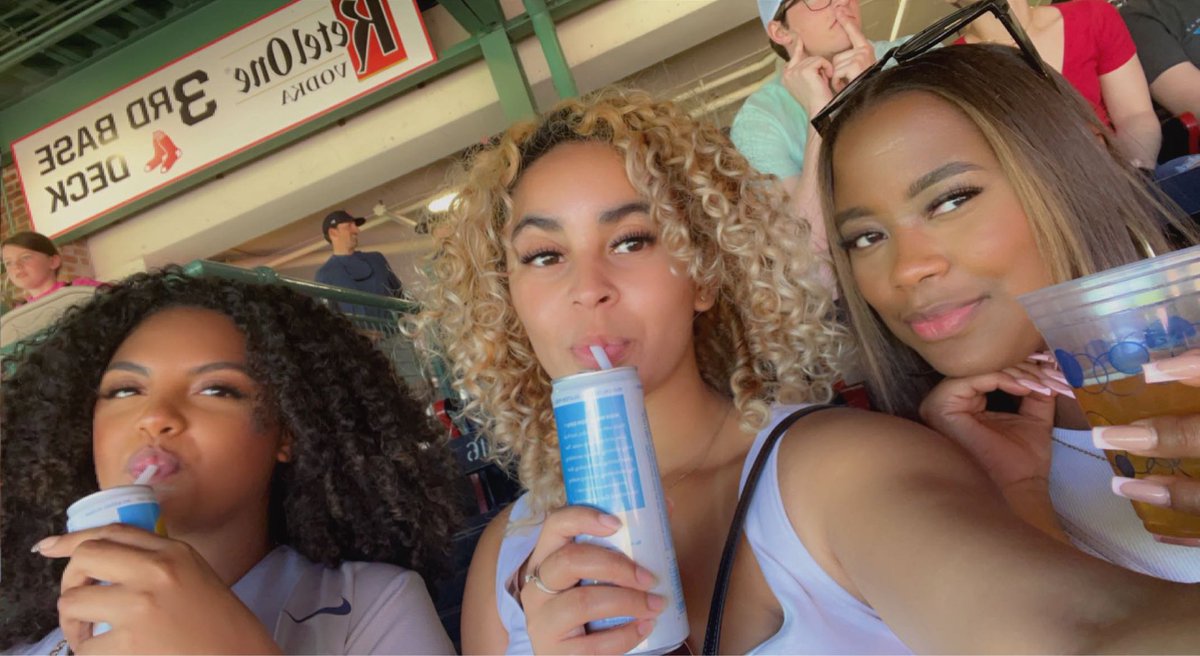 We ran out of excuses to drink, so we came to a Red Sox game 😂🫶🏾