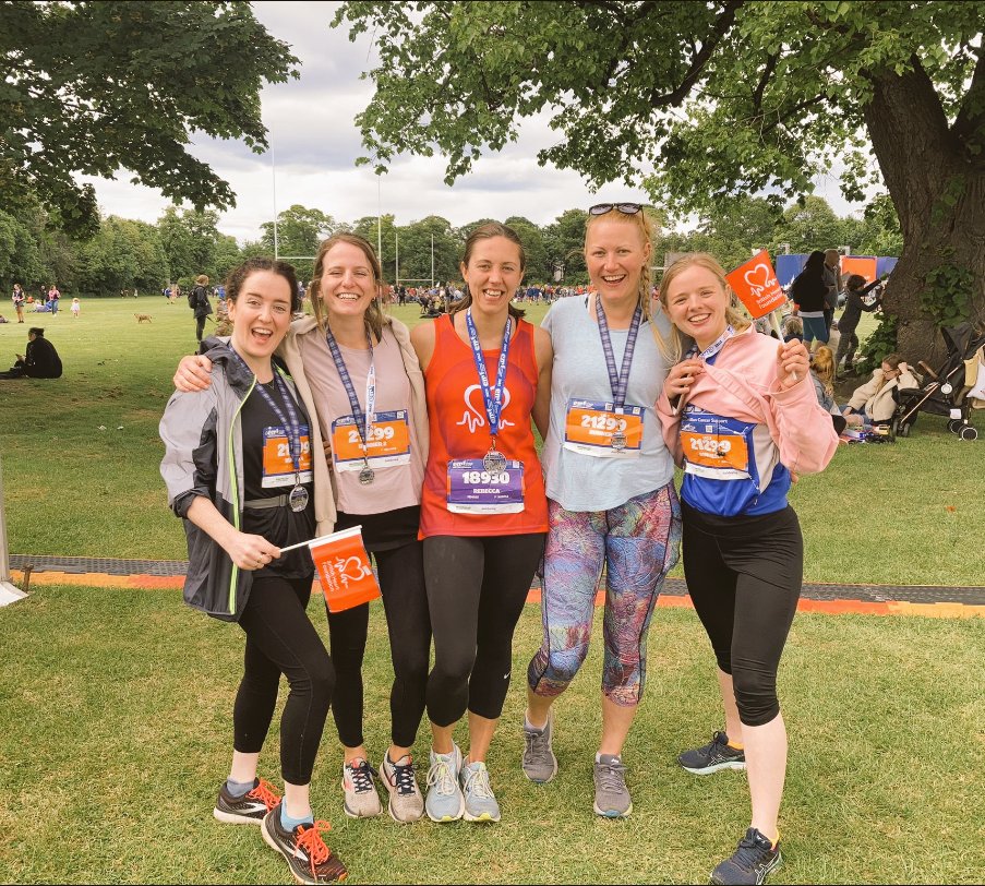 Go on the girls 💪 
#cathletes #edinburghmarathon #relay <a href="/RIECathLab/">RIE Cath Lab</a>