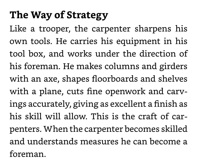 From book: The book of Five Rings. This reminds me about the craft as Software Engineer and the need to sharpen the tools