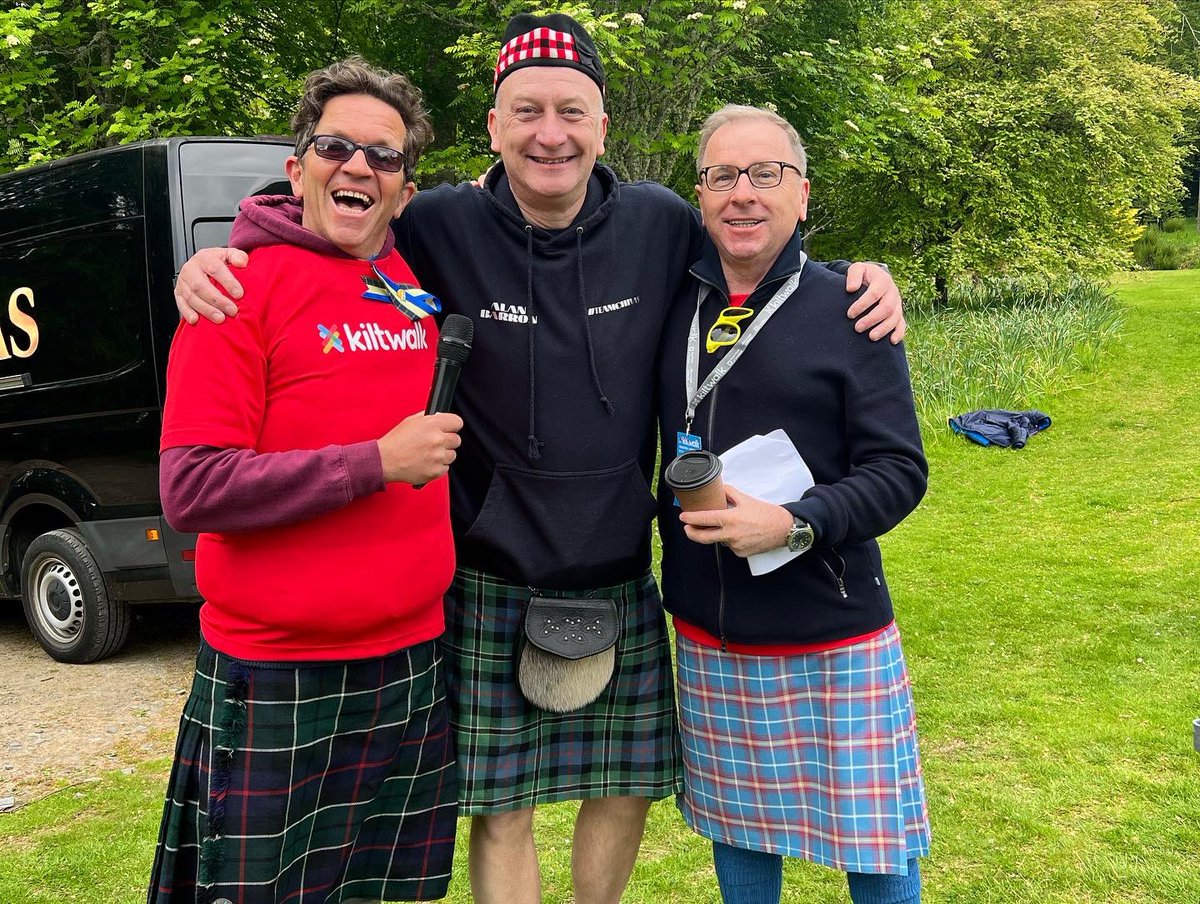 Could this be a new boy band @PaulCooneyKW ? 🤣🤣 @thekiltwalk #KiltwalkAberdeen