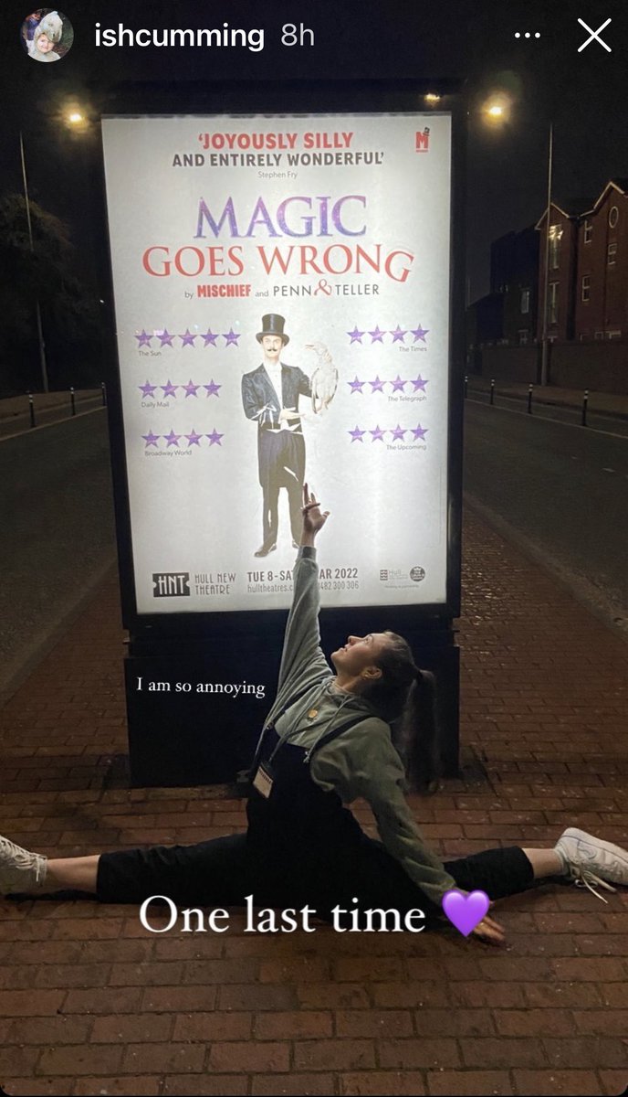 IanCMBE's tweet image. @ishcumming’s final show! I only pray that this one goes well! I don’t mind telling you that the whole tour has been a disaster from start to finish!  😱 #MagicGoesWrong