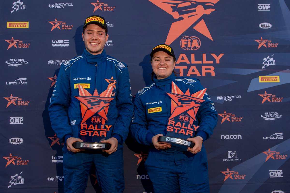 FIARallyStar's tweet photo. π We've found our African Final winners! πCongratulations Max Smartπ₯ and Kristie Ellisπ
#RallyStar #AfricanFinal #WRC #BeTheNextOne #RoadToWRC #ZwartkopsRaceway https://t.co/O8W7tV1SIg
