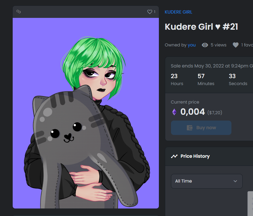 💗SPECIAL 24H OFFFER💗

This Kudere Girl #21 is available for only 0.004 ETH Polygon for 24h ! ⏱️

opensea.io/assets/matic/0…