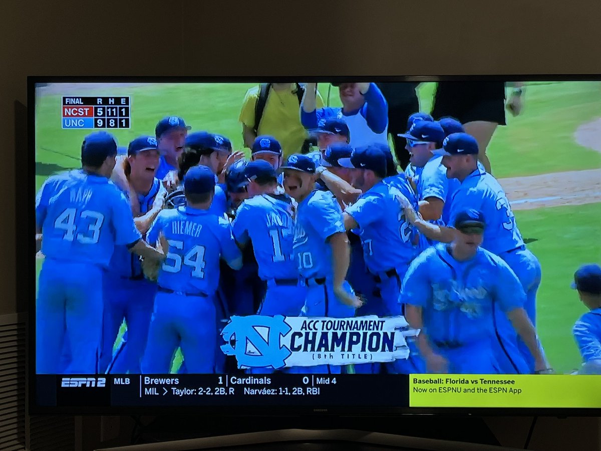 cwentink92's tweet photo. Now THAT is an accomplished day of sports!

University of National Champions! (@uncwlax)
+
Another Carolina Championship! (@DiamondHeels)

🥳🎉 #GoHeels #GDTBATH https://t.co/QIhABi1ipa
