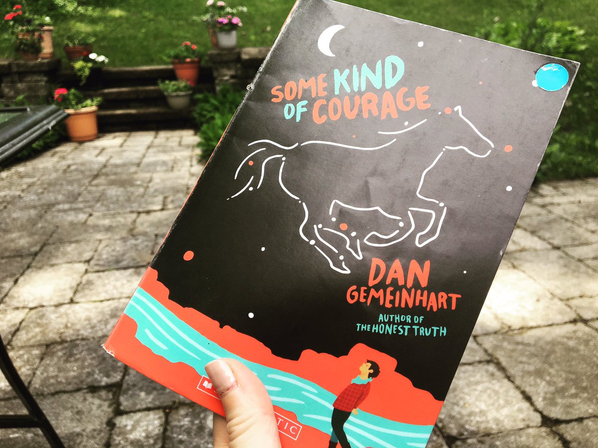I have a student this year who LOVES Dan Gemeinhart novels. And he was AGHAST when I admitted I had not yet read Some Kind of Courage. Sooo.. I am fixing that this week and will soon officially be a <a href="/DanGemeinhart/">Dan Gemeinhart</a> completist. 😆#mglit