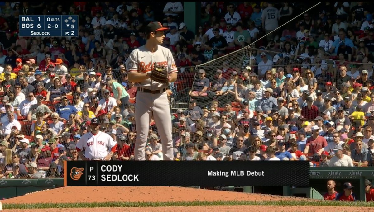 Now on the mound for the Baltimore Orioles, Cody Sedlock.

#Illini