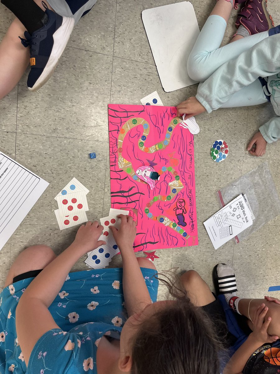 Third graders created their own math games! 💙🐾✖️➗➕➖